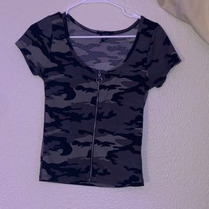 BRAND NEW Rue 21 Camo Fitted T- Shirt ✨
